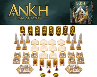 Ankh: Gods of Egypt Board Game Upgrade - 3D Printed Miniatures and Accessories PNQ3D