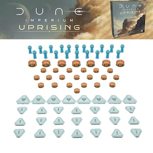 Dune Imperium Uprising : Set of alternative 3d resources spice token, water tokens, coins