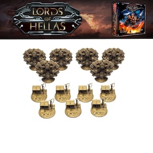 Lords of Hellas Board Game 3D Ports and Portals Miniature Set Printed Component Upgrade Kit