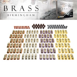 Brass Birmingham: alternative 3D Tokens Full set 185 pieces original colors image 1