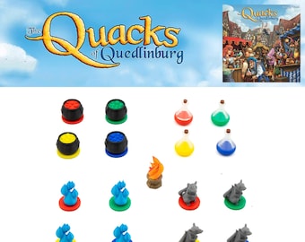 Quacks of Quedlinburg 3d tokens set; alternative markers; player pieces