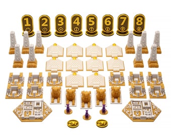 Ankh: Gods of Egypt board game 3d elements