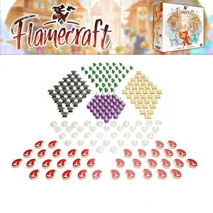 Flamecraft Board Game 3D Printed Component Upgrade Kit 216PCS