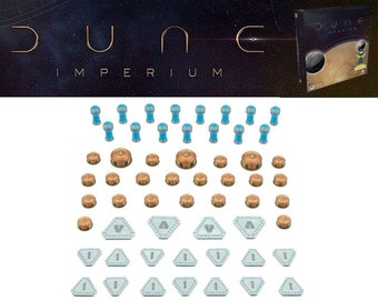 Dune Imperium: Set of alternative 3d resources spice token, water tokens, coins