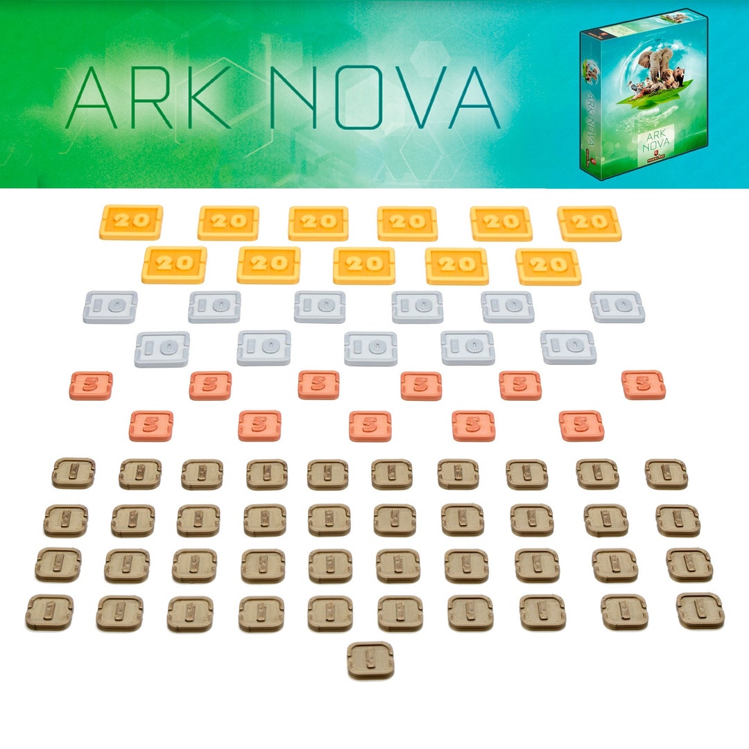 ARK NOVA Money, Coins Set, Alternative Gold, Silver, Copper, Brass ...