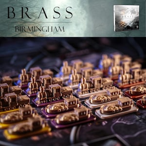 Brass Birmingham: 3D Printed Game Tokens - Trains & Ships Set