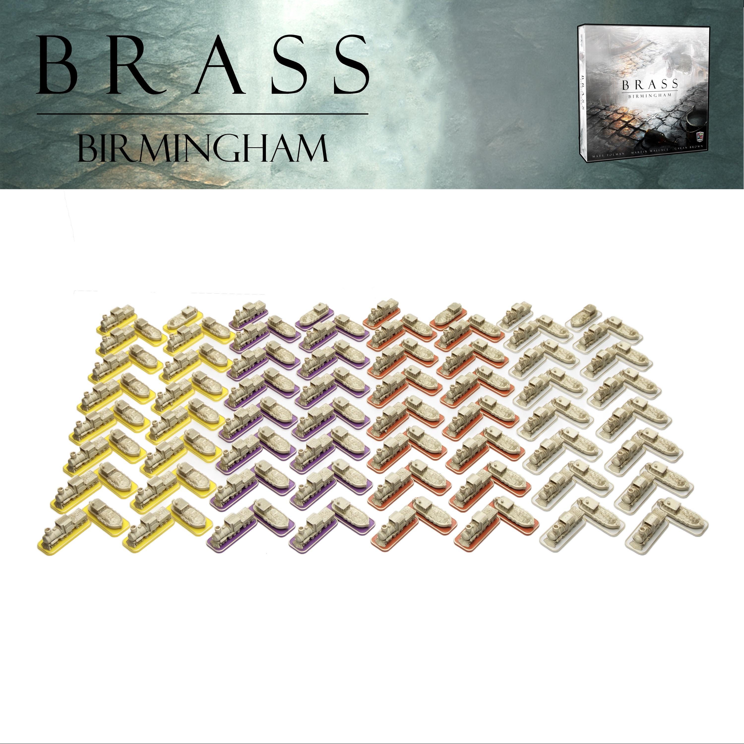 Brass Birmingham: 3D Printed Game Tokens - Trains & Ships Set - Etsy