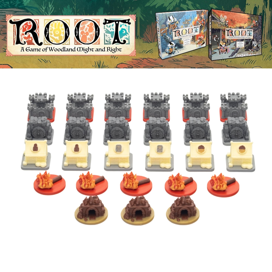ROOT Board Game 3D Upgrade Kit – Deluxe Tokens for Marauder + Hirelings ...