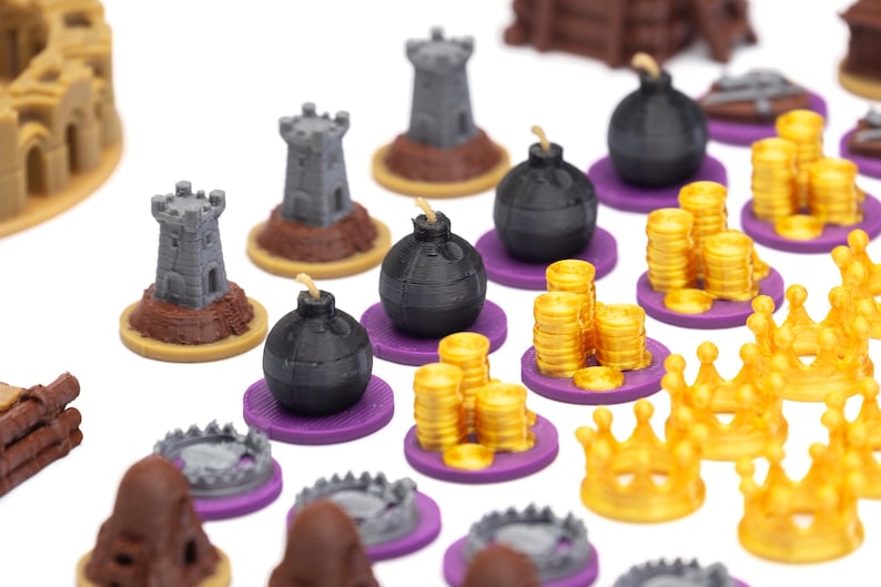 Root Tokens Game ROOT Board Game 3D Upgrade Kit – 38 Deluxe Tokens for Underworld ...