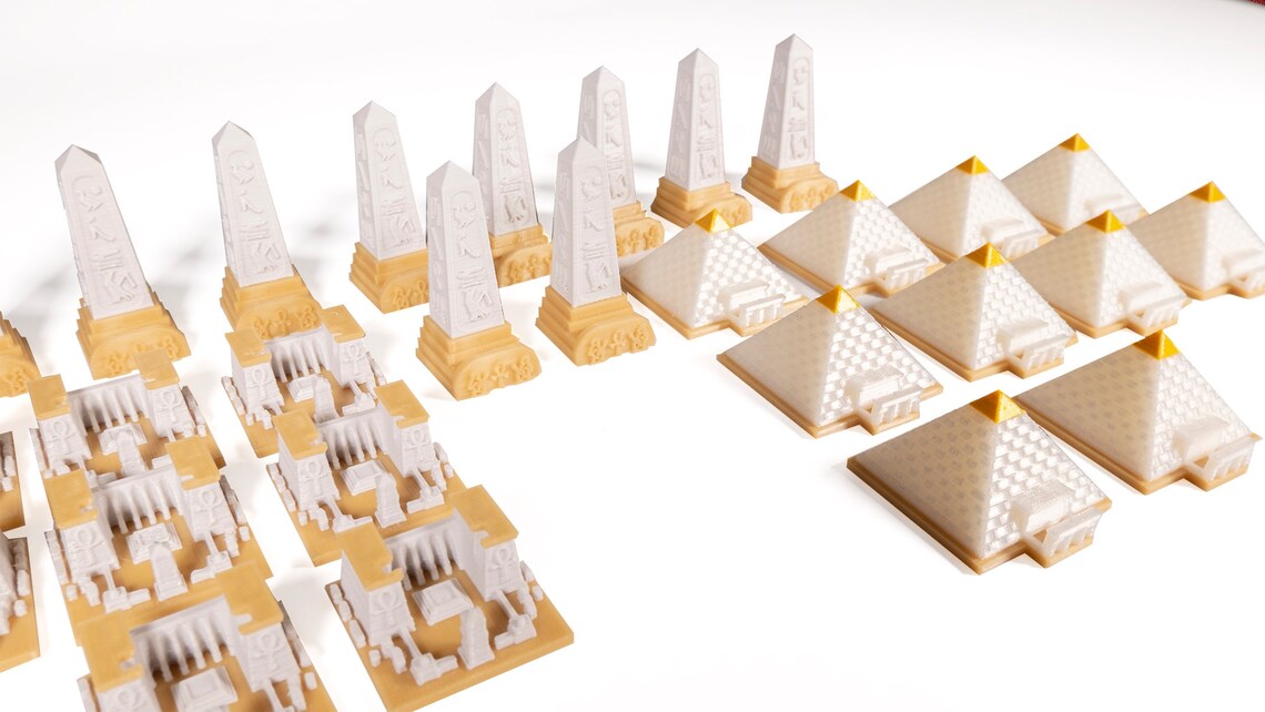 Ankh Gods of Egypt Board Game 3d Elements Monuments Set Etsy Hong Kong