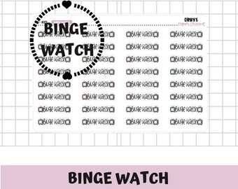 Binge Watch Planner Stickers | Cute TV Stickers