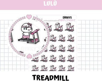 Treadmill Planner Sticker Sheet  Cute Character Stickers  Treadmill Character Planner Stickers