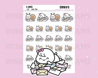 Snail Mail Planner Stickers | Kawaii Journal Stickers