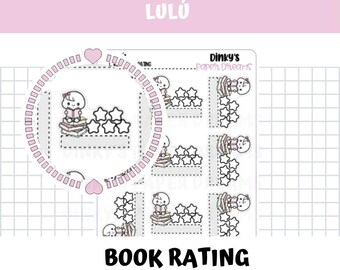 Book Rating Stickers Sheet  Rating Planner Stickers for Book Lovers | Rating Star Reading Journal Stickers