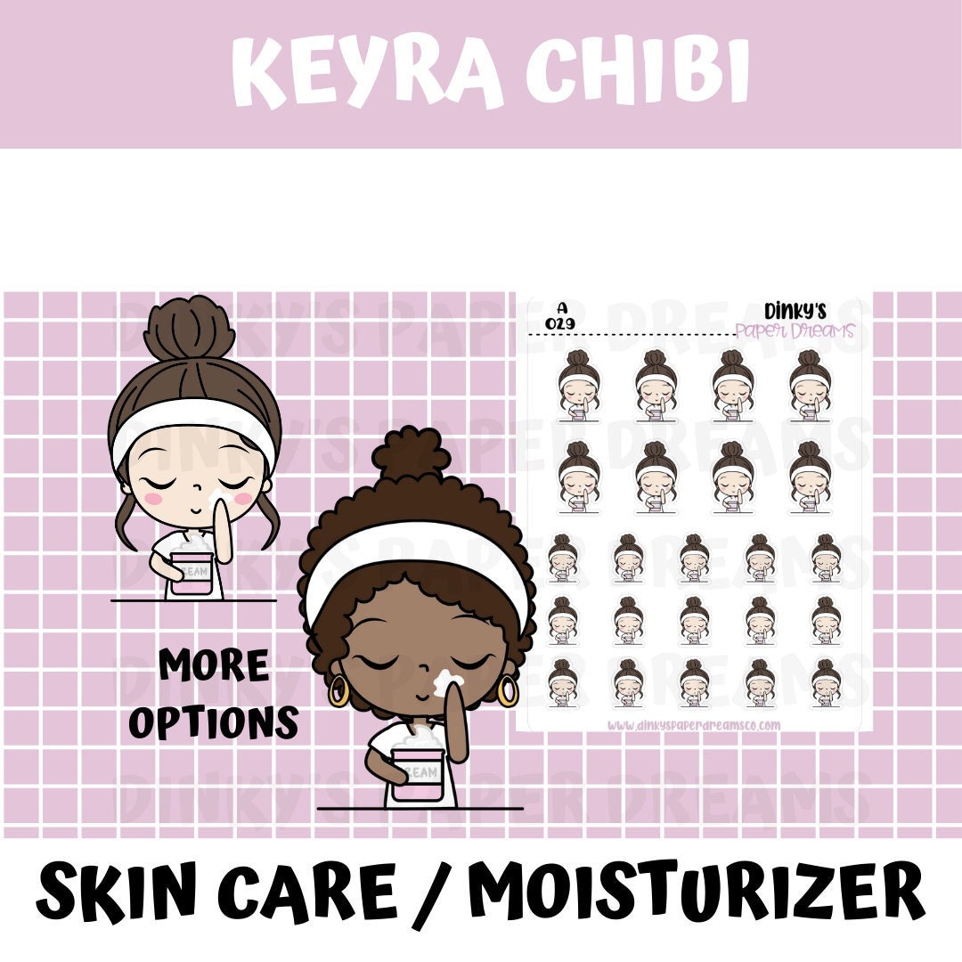 Daily Routine Chibi Chibi Skin Care Routine Planner Stickers - Etsy