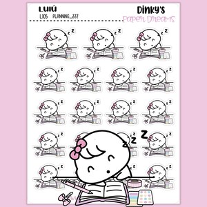 Planning ZZZ Stickers | Fell Asleep Sticker | Sleepy Planner Sticker