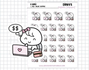 Online Shopping Planner Sticker Sheet  for Planners, Journaling