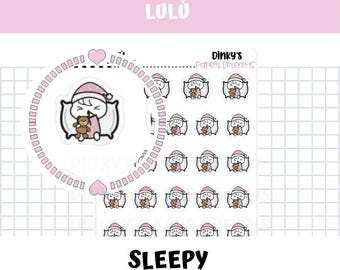 Sleepy Stickers | Kawaii Tired & Nap Time Planner Stickers | Cute Sleepy Planner Stickers | Cute Sleep Time Stickers