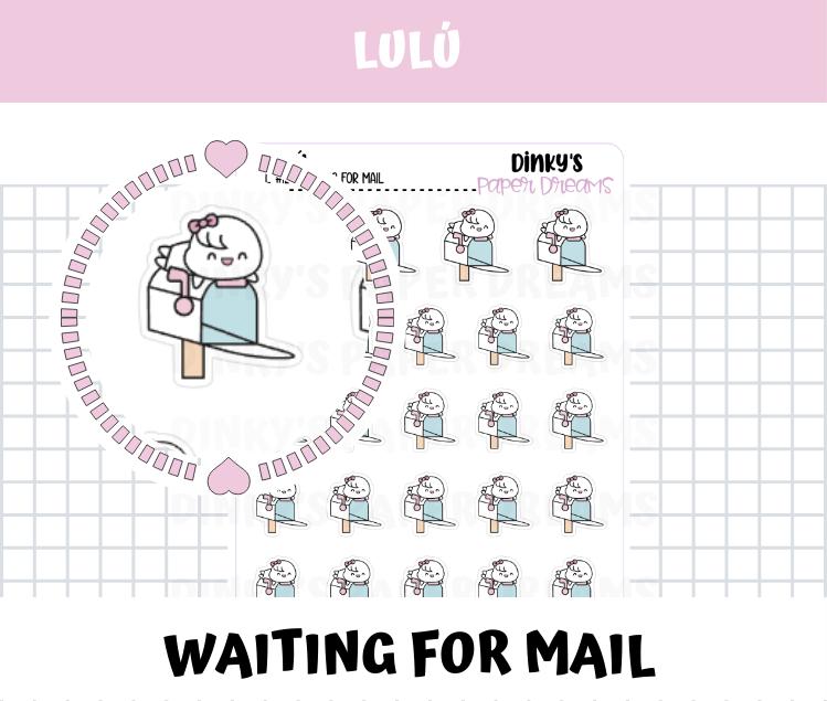 Waiting for Mail Sticker Sheet | Kawaii Happy Mail Planner Stickers ...