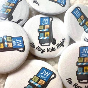 JW Button Pin- No Hay Vida Mejor (Español) - Jw Gifts - Regalos Jw
