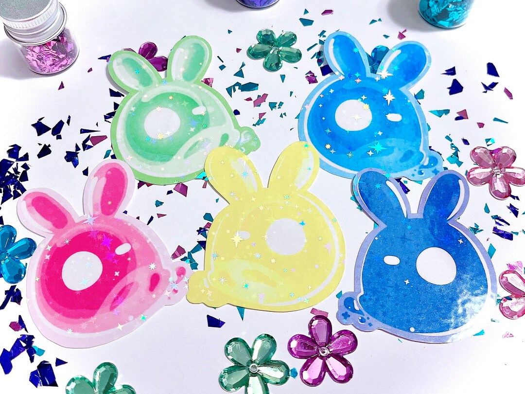 Bunny Jelly Friends| Baby Seelies Sticker| Colorful Handmade Cute ...