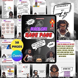 Black Girl Rage Page PLR Journal | Digi Journal | Journal Template | dfy Template | dfy journal | Private Label Journal | Done For You | plr