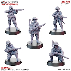 WWII Chinese NRA Infantry Rifleman Various Scales Historical Wargaming (US tariffs are pre-paid by us)