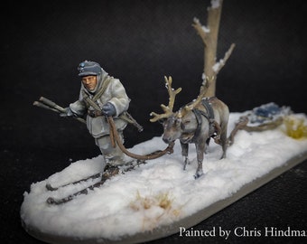 Bolt Action Chain of Command 28/54mm Finnish Reindeer Sled Resin