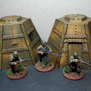 Wargaming Terrain Japanese Steel Pillbox Set (2 Pillboxes) Various Scales Historical Wargaming