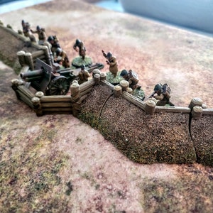 Wargaming-terrein WWII zeeweringbunker en loopgraven set verschillende schalen Historisch Wargaming