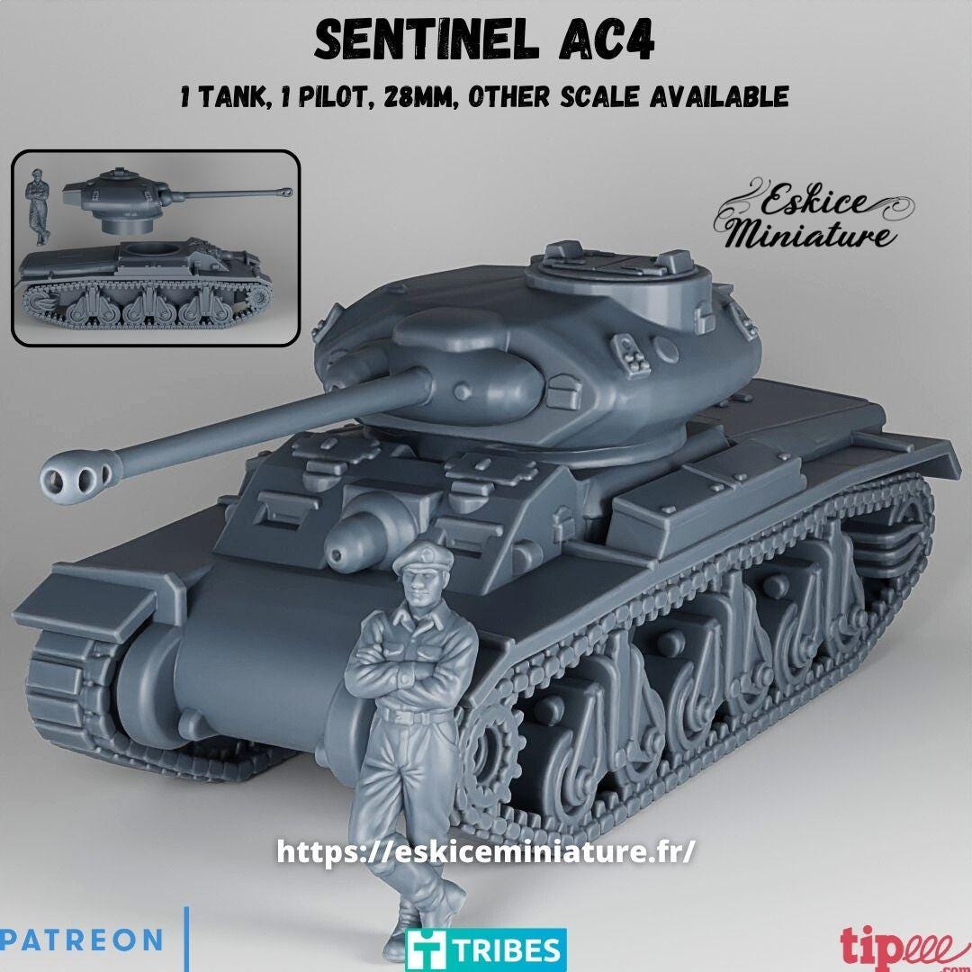 WWII Australian AC4 Tank With Driver Various Scales Historical ...