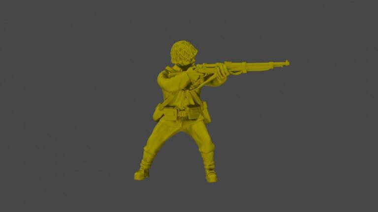 WWII Japanese Riflemen Squad (5 Models) Various Scales Historical ...