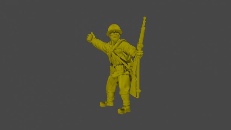 WWII Japanese Riflemen Squad (5 Models) Various Scales Historical ...