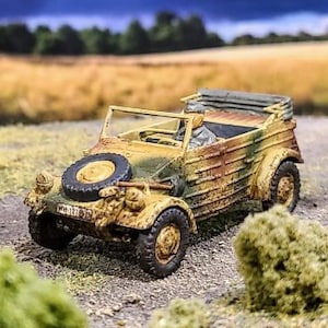 WWII German Kubelwagen Car with Driver Various Scales Historical Wargaming (US tariffs are pre-paid by us)