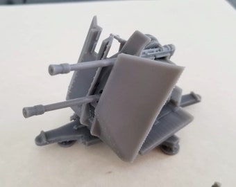 WWII German 37mm Flak Zwilling 43 Various Scales Historical Wargaming