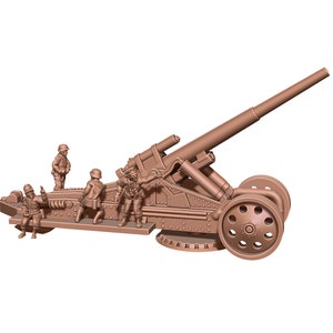 WWII German Möser 17cm K18 Heavy Artillery with Crew (5 models) Various Scales Historical Wargaming (US tariffs are pre-paid by us)