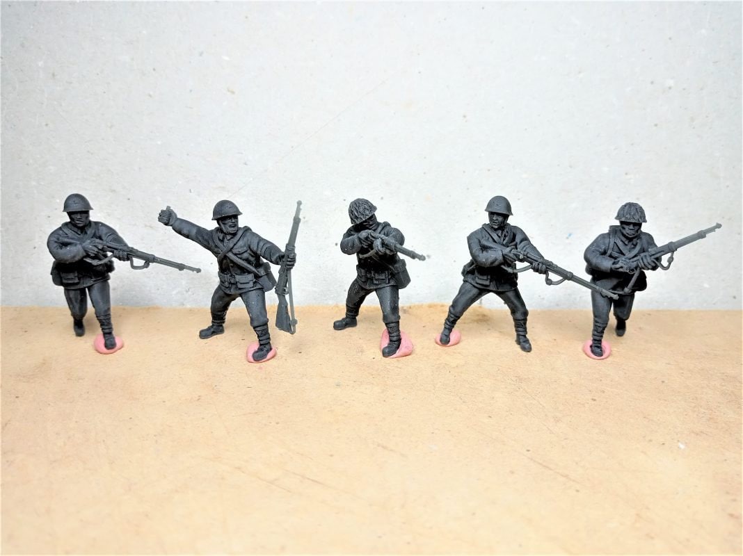 WWII Japanese Riflemen Squad (5 Models) Various Scales Historical ...