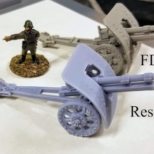 Tweede Wereldoorlog Nederlandse Bofors 105 mm houwitser verschillende schalen historisch wargaming (1 model)