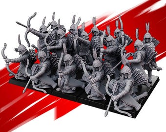 古代中国のカタイ翡翠戦士弓兵ユニット（10体）様々なスケールの歴史的