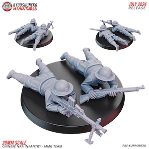 WWII Chinese NRA MMG Team (2 models) Various Scales Historical Wargaming
