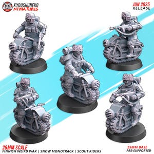 Weird War Finnish Scout Monotrack Scout Riders Squad (5 models) Various Scales Historical Wargaming (US tariffs are pre-paid by us)