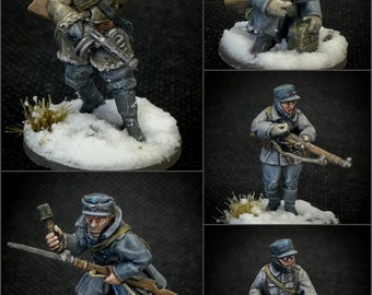 WWII Finnish Infantry Squad (5 models) Various Scales Historical Wargaming
