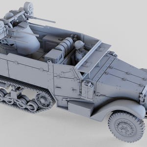 WWII US M16 Quad HMG Halftrack Various Scales Historical Wargaming