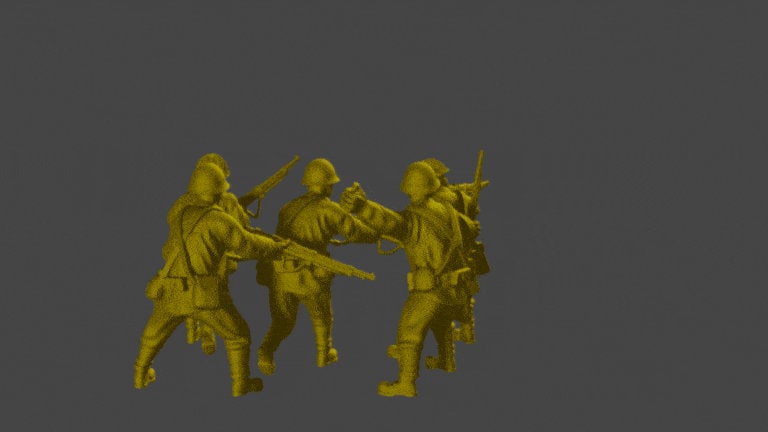 WWII Japanese Riflemen Squad (5 Models) Various Scales Historical ...