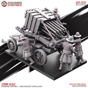 Ancient Chinese Cathay Fire Rocket Artillery With Crew Various Scales ...