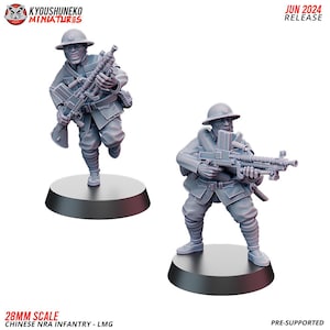 WWII Chinese NRA LMG Team (2 models) Various Scales Historical Wargaming