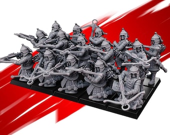 Ancient Chinese Cathay Jade Warriors Crossbowmen Unit (10 models) Various Scales Historical Wargaming (US tariffs are pre-paid by us)