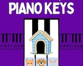 Discover & Play Piano Keys Fun Beginner Music Game Bundle for Kids Music Worksheets Easy Animal Preschool Piano Studio Printable PDF