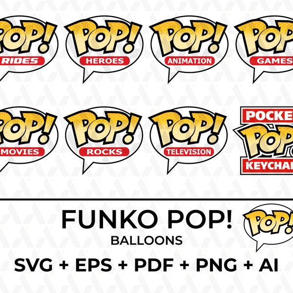 Funko Pop! Balloons Pack download vector logo (svg, eps, png, pdf, ai) rides, heroes, animation, games, movies, rocks, television, keychain