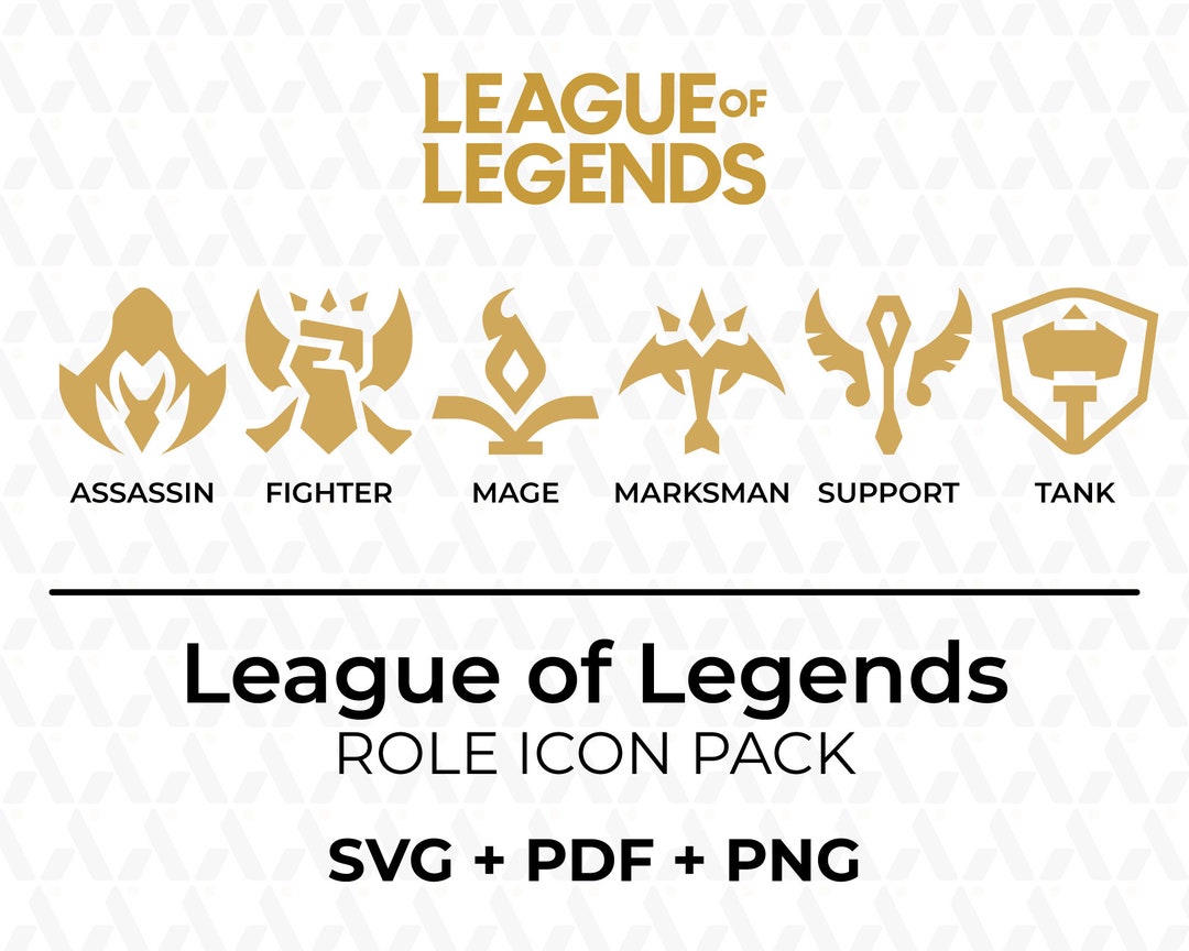 League of Legends Role Icon Pack Download Vector Logo SVG PNG PDF ...